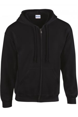 GI18600 Heavy Blend Adult Full Zip Hooded Sweatshirt Zwart