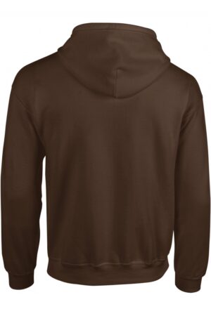 GI18600 Heavy Blend Adult Full Zip Hooded Sweatshirt Dark Chocolate