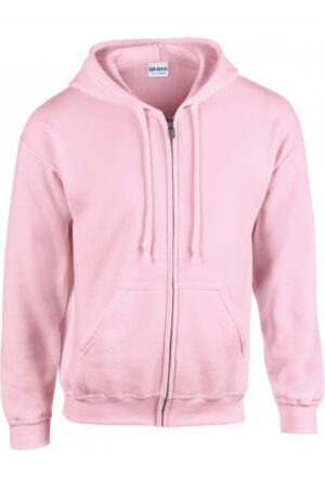 GI18600 Heavy Blend Adult Full Zip Hooded Sweatshirt Light Pink