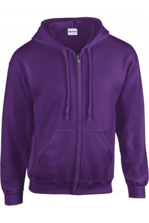 GI18600 Heavy Blend Adult Full Zip Hooded Sweatshirt Purple