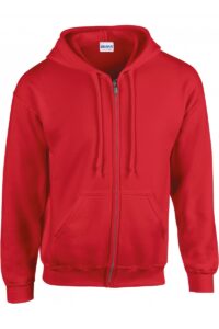 GI18600 Heavy Blend Adult Full Zip Hooded Sweatshirt Rood