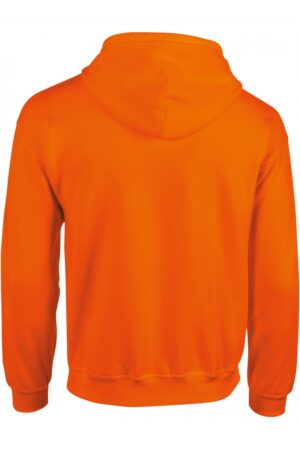 GI18600 Heavy Blend Adult Full Zip Hooded Sweatshirt Safety Orange