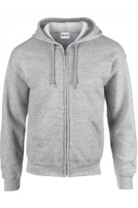 GI18600 Heavy Blend Adult Full Zip Hooded Sweatshirt Sport Grey