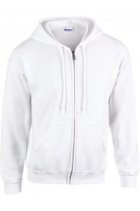 GI18600 Heavy Blend Adult Full Zip Hooded Sweatshirt Wit