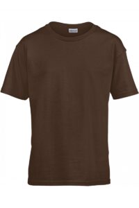 GI6400B Softstyle Euro Fit Youth T-shirt Dark Chocolate