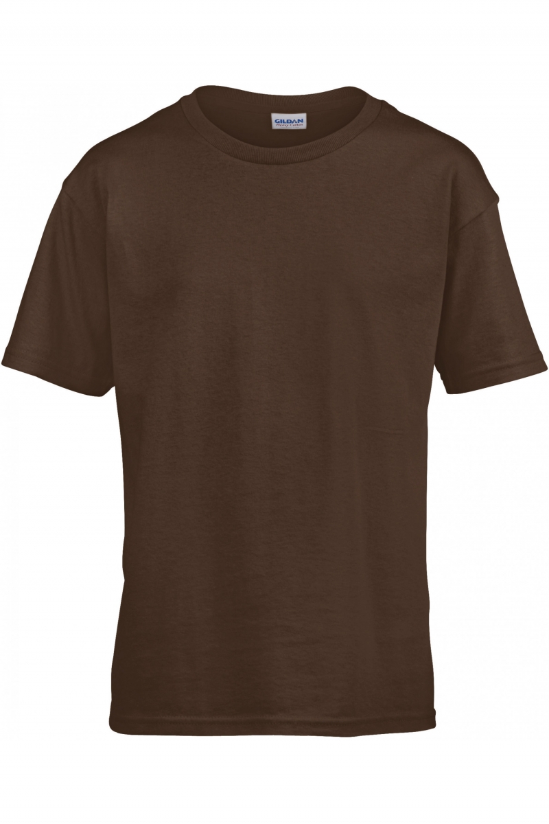 GI6400B Softstyle Euro Fit Youth T-shirt Dark Chocolate