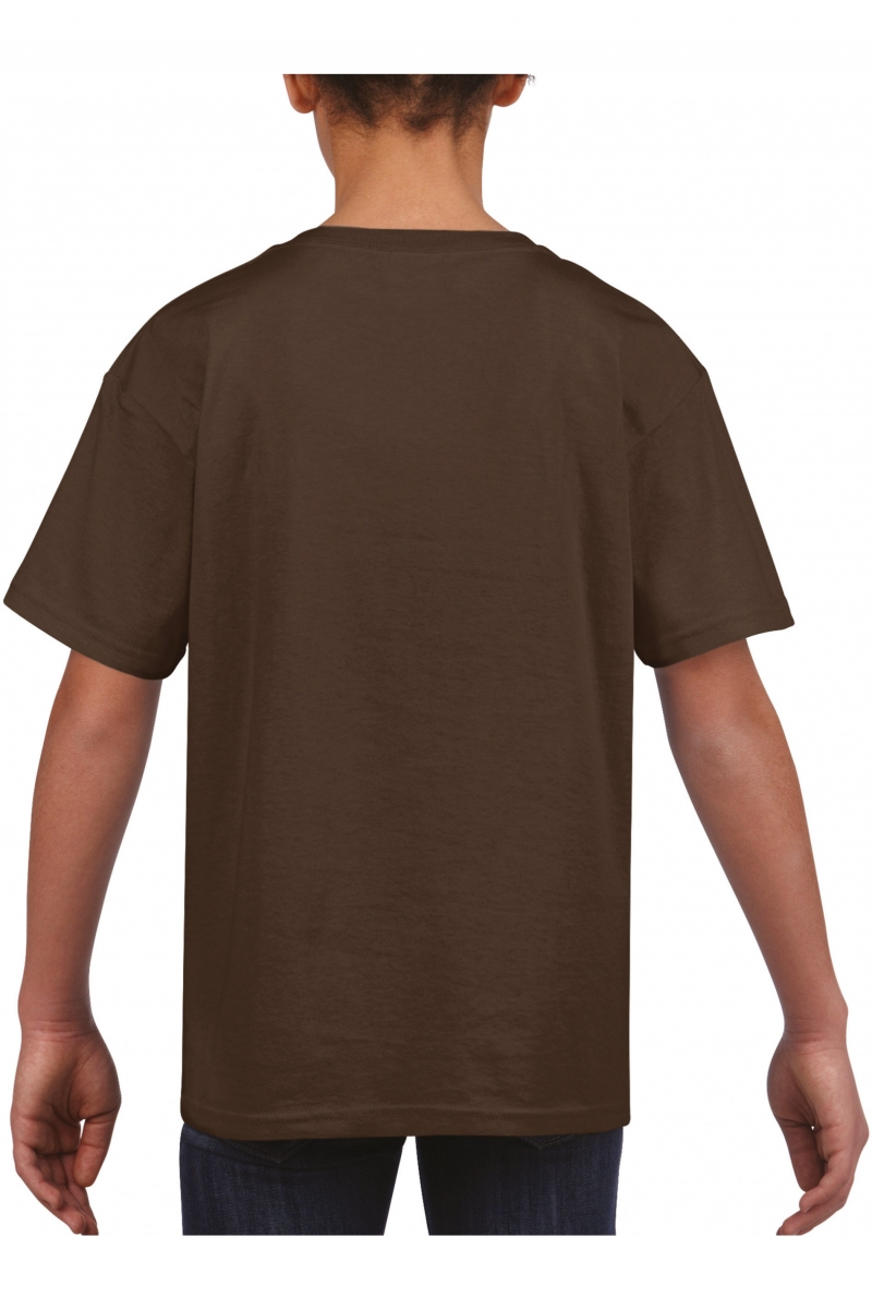 GI6400B Softstyle Euro Fit Youth T-shirt Dark Chocolate