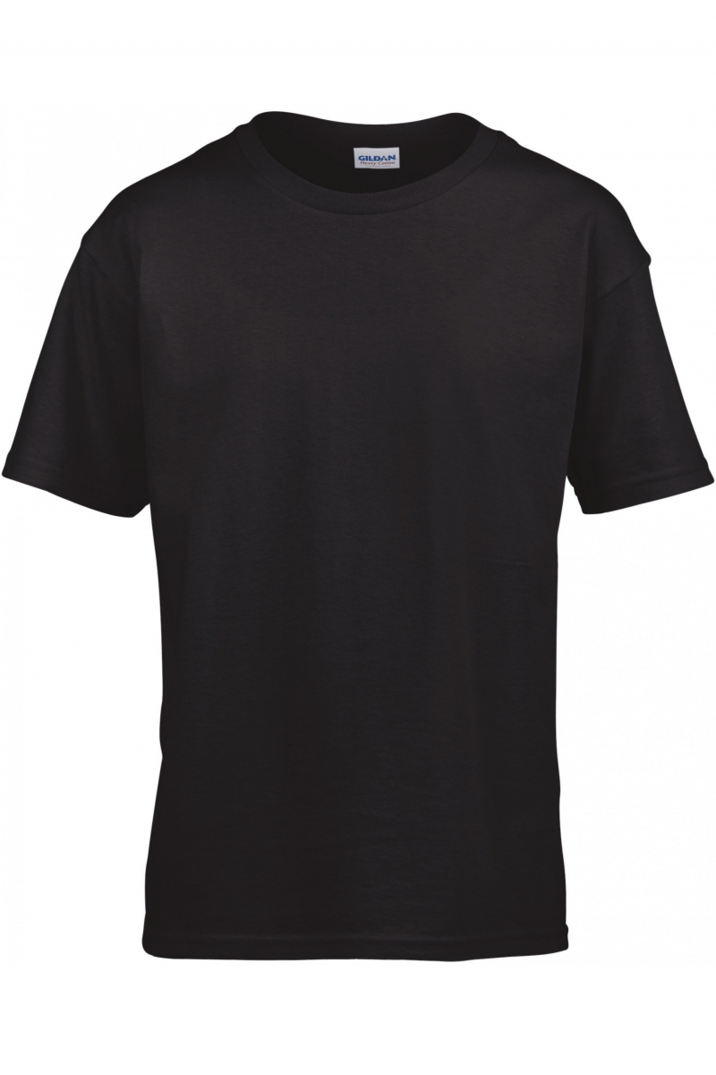 GI6400B Softstyle Euro Fit Youth T-shirt Zwart