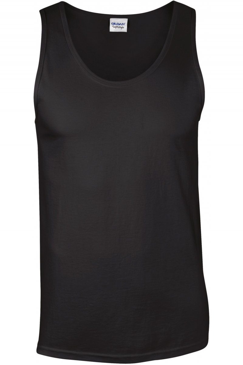 GI64200 Softstyle Euro Fit Adult Tank Top Zwart