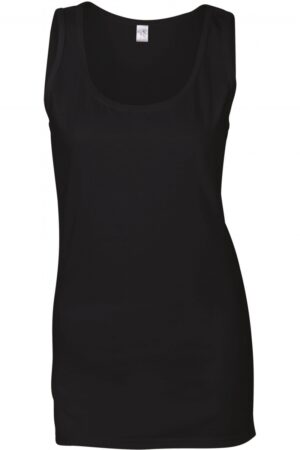 GI64200L Softstyle® Fitted Ladies' Tank Top Zwart