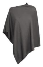 Poncho Dames Grey melange