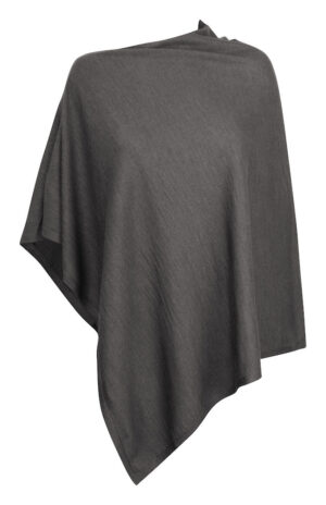 Poncho Dames Grey melange
