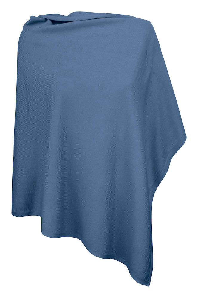 Poncho Dames Denimblauw