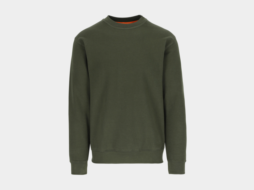 Vidar Sweater Ronde Nek Donker Khaki