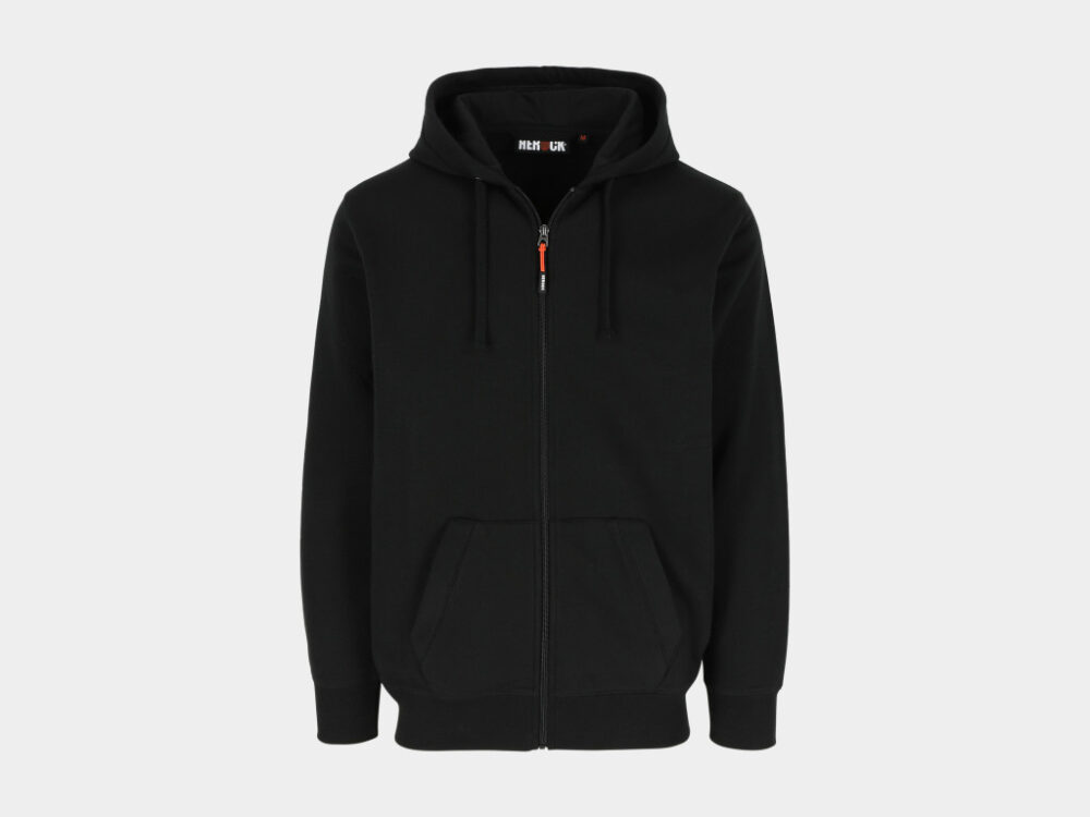 Tobin Hoody met Lange Rits Zwart