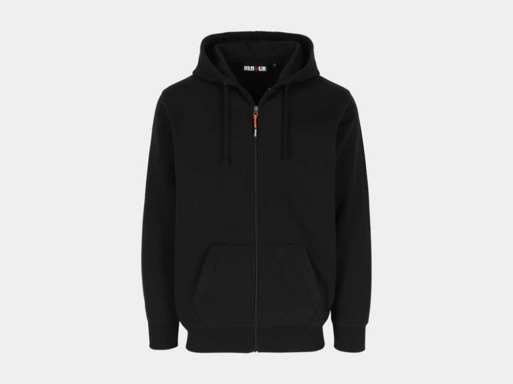 Tobin Hoody met Lange Rits Zwart