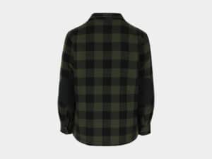 Puro Houthakkershemd Flannel Khaki/Zwart