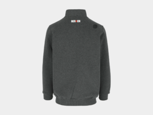 Otar Gevoerde Sweater met Lange Rits Heather Grey