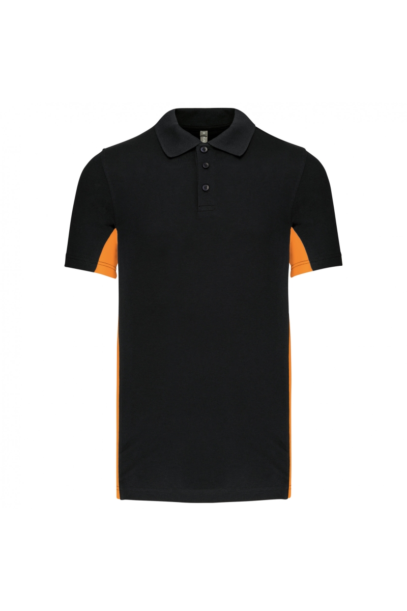 K232 Flag - Tweekleurige Polo Black / Orange