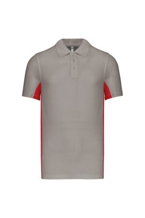 K232 Flag - Tweekleurige Polo Light Grey / Red