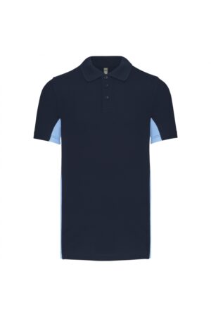 K232 Flag - Tweekleurige Polo Navy / Sky Blue