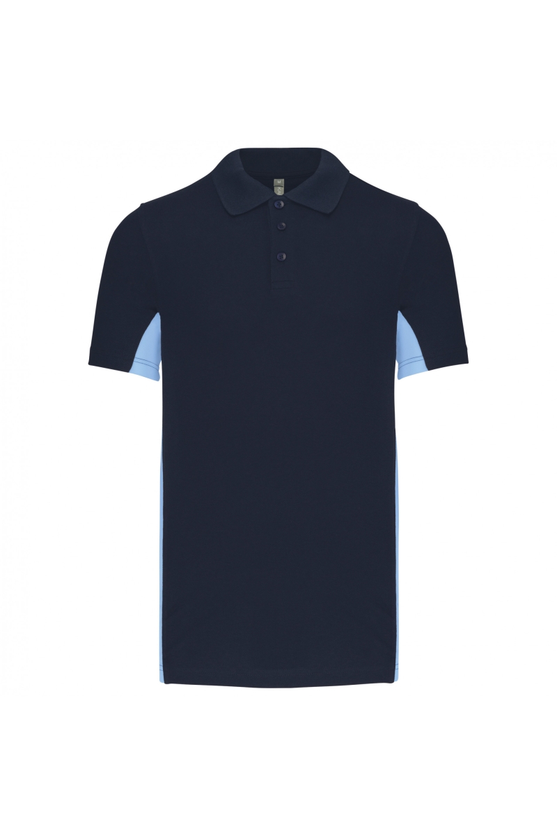 K232 Flag - Tweekleurige Polo Navy / Sky Blue