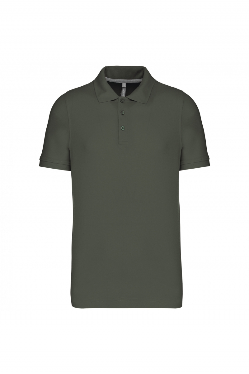 K241 Polo Korte Mouwen Dark Khaki