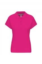 K242 Damespolo Korte Mouwen Fuchsia