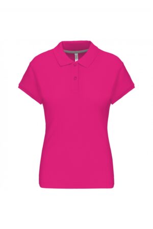 K242 Damespolo Korte Mouwen Fuchsia