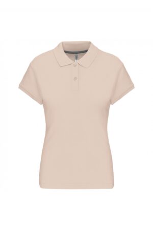 K242 Damespolo Korte Mouwen Light Sand