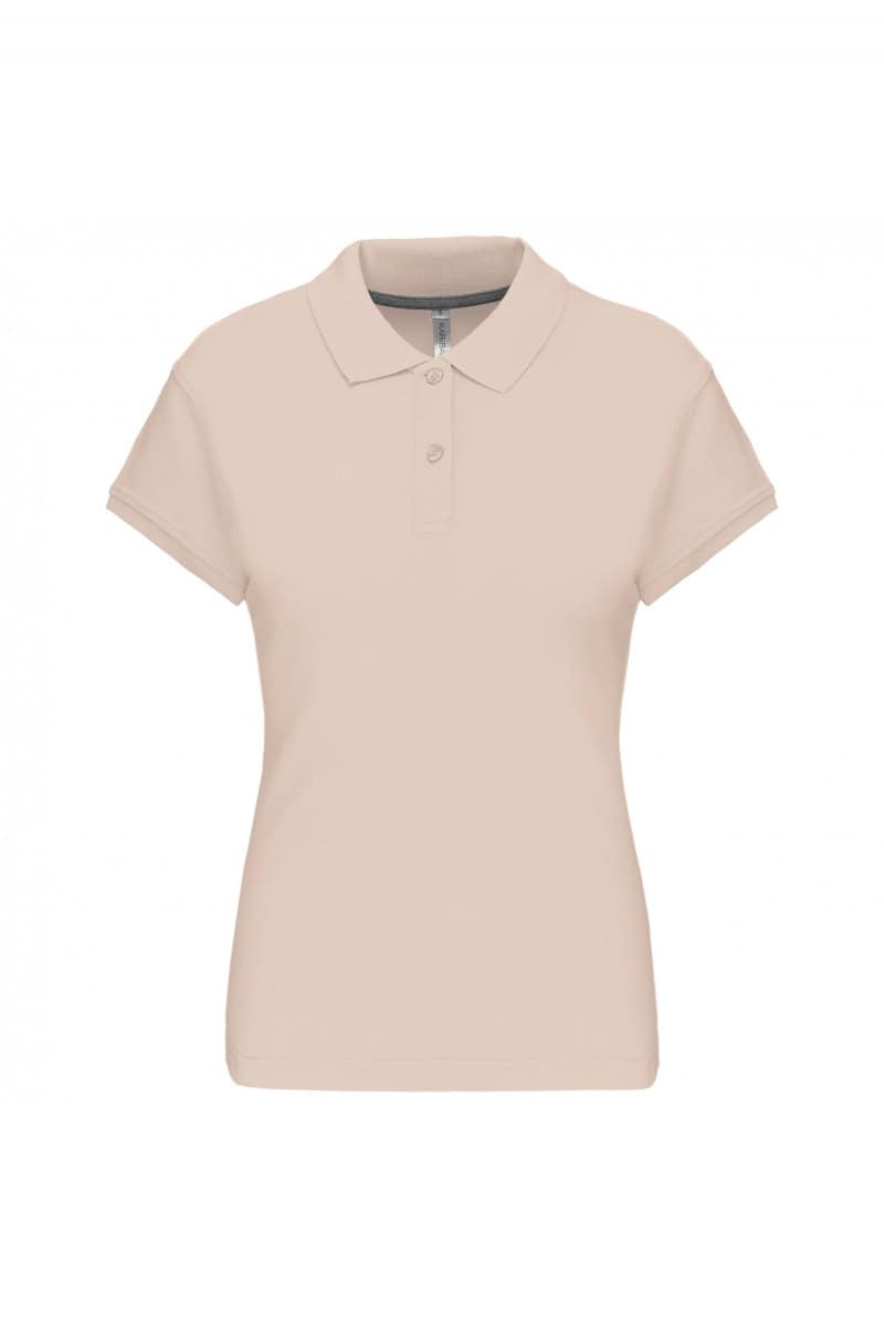 K242 Damespolo Korte Mouwen Light Sand