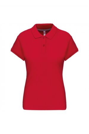 K242 Damespolo Korte Mouwen Rood