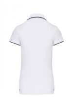 K252 Damespolo korte mouwen White / Navy