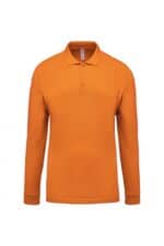 K256 Piqué-Herenpolo Lange Mouwen Orange
