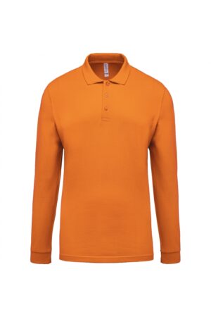 K256 Piqué-Herenpolo Lange Mouwen Orange
