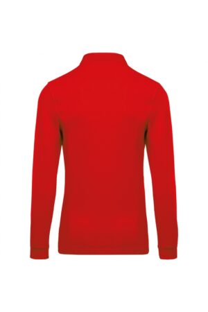 K256 Piqué-Herenpolo Lange Mouwen Rood