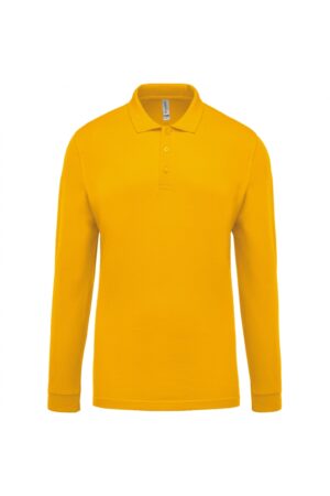 K256 Piqué-Herenpolo Lange Mouwen Yellow