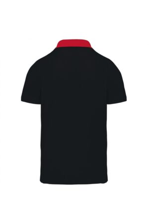 K260 Tweekleurige Herenpolo Jersey Black / Red