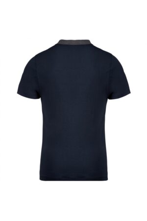 K260 Tweekleurige Herenpolo Jersey Navy / Dark Grey Heather