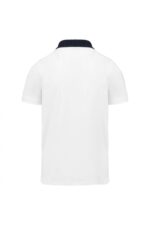K260 Tweekleurige Herenpolo Jersey White / Navy