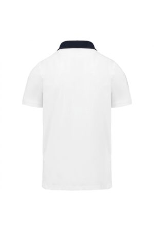 K260 Tweekleurige Herenpolo Jersey White / Navy