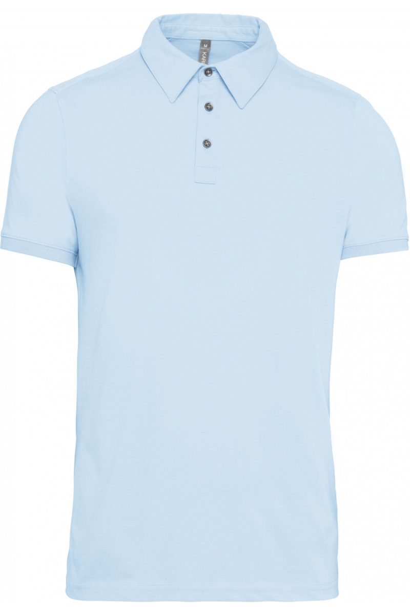 K262 Herenpolo Korte Mouwen Van Jersey Sky Blue