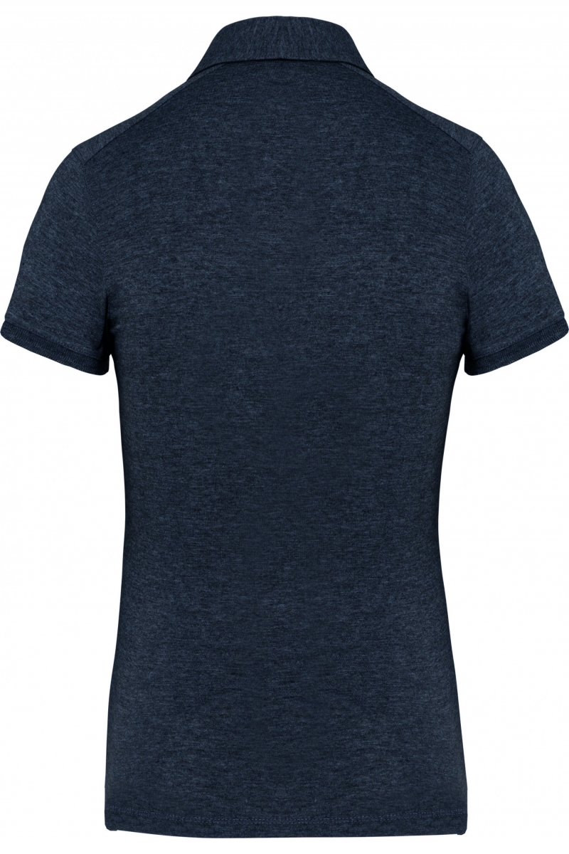 K263 Damespolo Korte Mouwen Van Jersey French Navy Heather