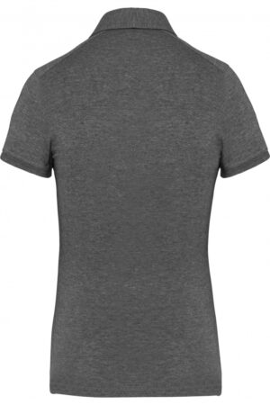 K263 Damespolo Korte Mouwen Van Jersey Heather Grey