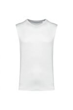 Duurzaam Mouwloos Heren T-shirt Wit