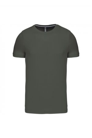 K356 T-shirt Ronde Hals Korte Mouwen Dark Khaki