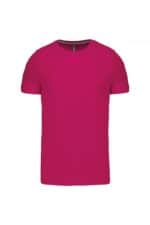 K356 T-shirt Ronde Hals Korte Mouwen Fuchsia