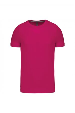 K356 T-shirt Ronde Hals Korte Mouwen Fuchsia