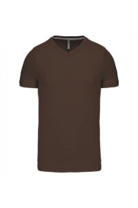 K357 T-shirt V-Hals Korte Mouwen Chocolate