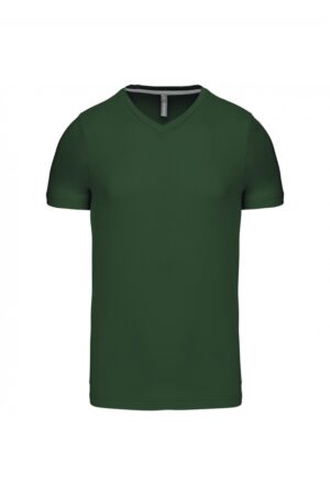 K357 T-shirt V-Hals Korte Mouwen Forest Green